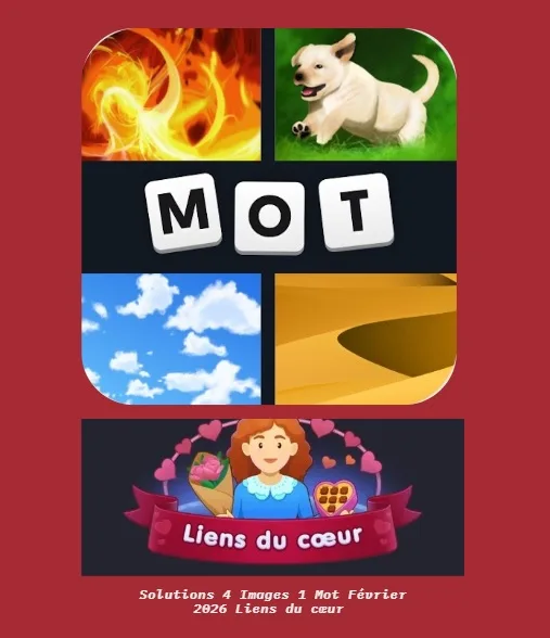 Solutions 4 Images 1 Mot Février 2026 Liens du cœur